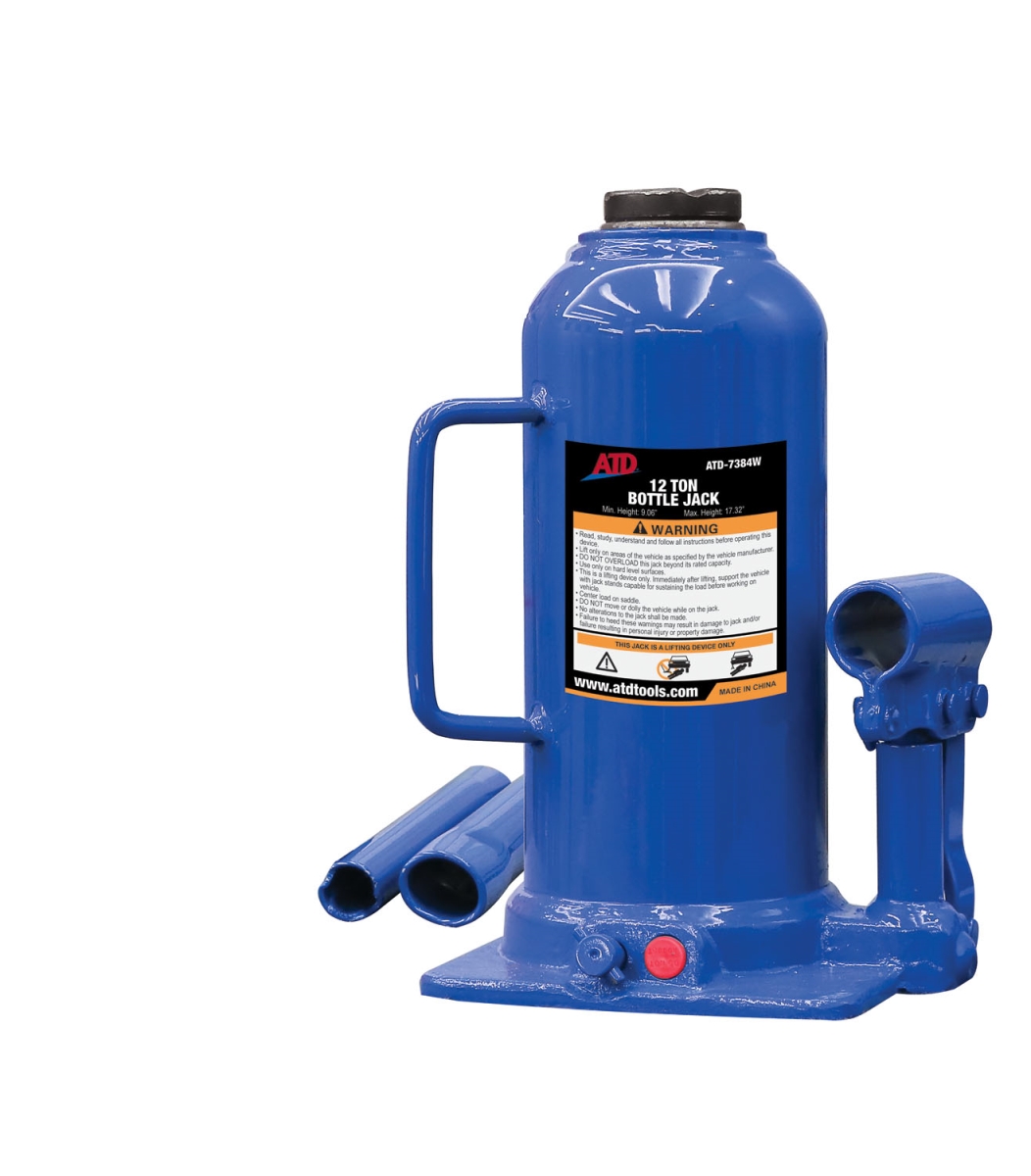 ATD 12-Ton Heavy-Duty Hydraulic Side Pump Bottle Jack
