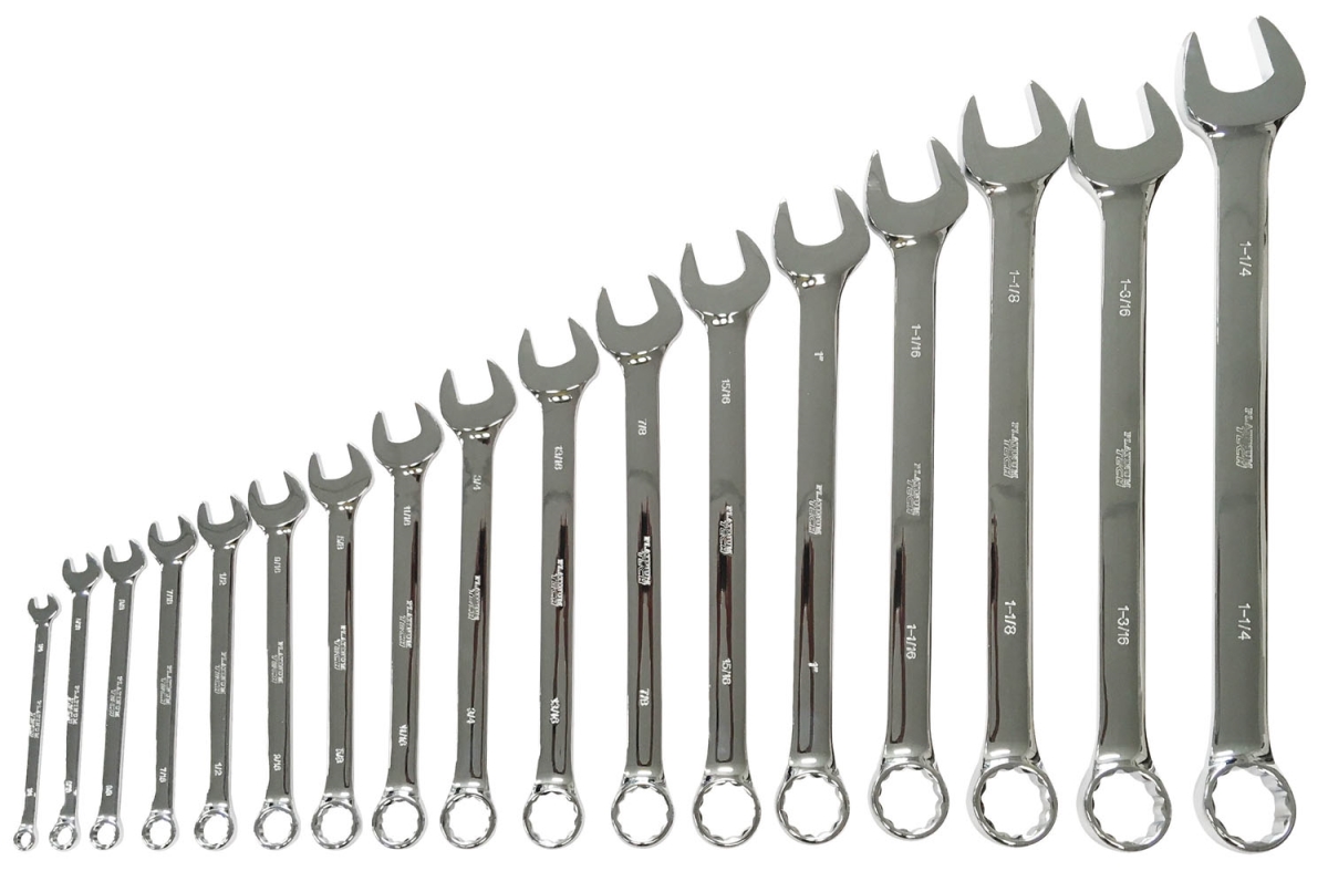 PLT-99550 Sae Fp Extra Large Combo Wrench Set - 17 Piece