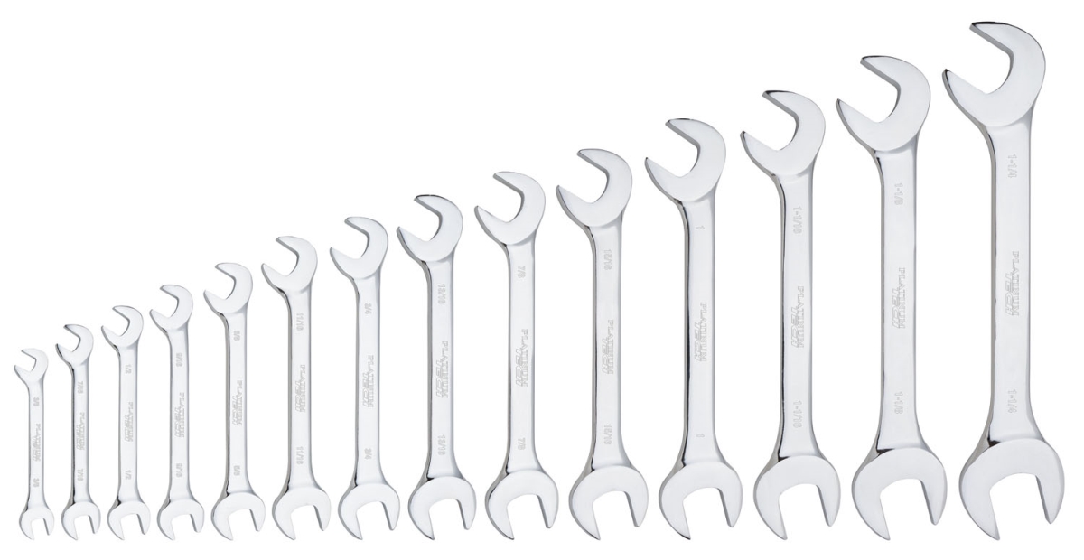 PLT-99400 SAE Full Polished Angle Wrench Set - 14 Piece
