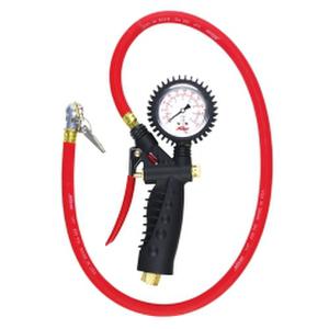 Analog Inflator Gauge with Ball Foot Air Chuck Clip