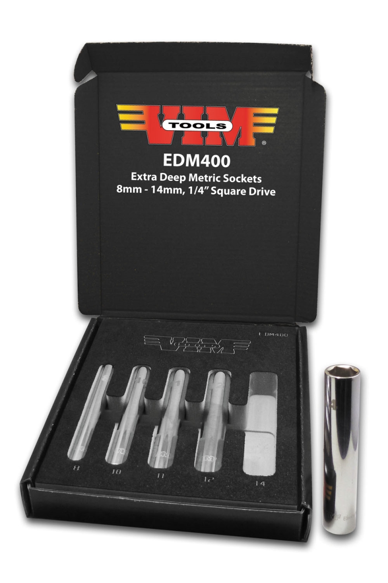 VIM-EDM408 0.25 in. 8 mm Square Drive Extra Deep Metric Sockets
