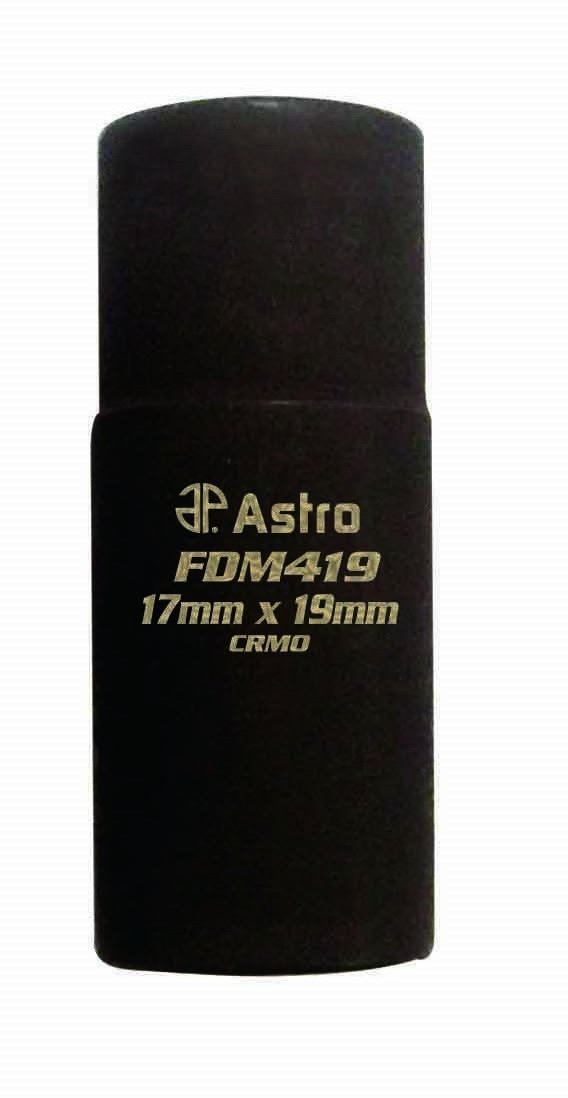 Astro Pneumatic AST-FDM419 0.5 in. Drive 17 x 19 mm 6-Point Flip Impact Socket