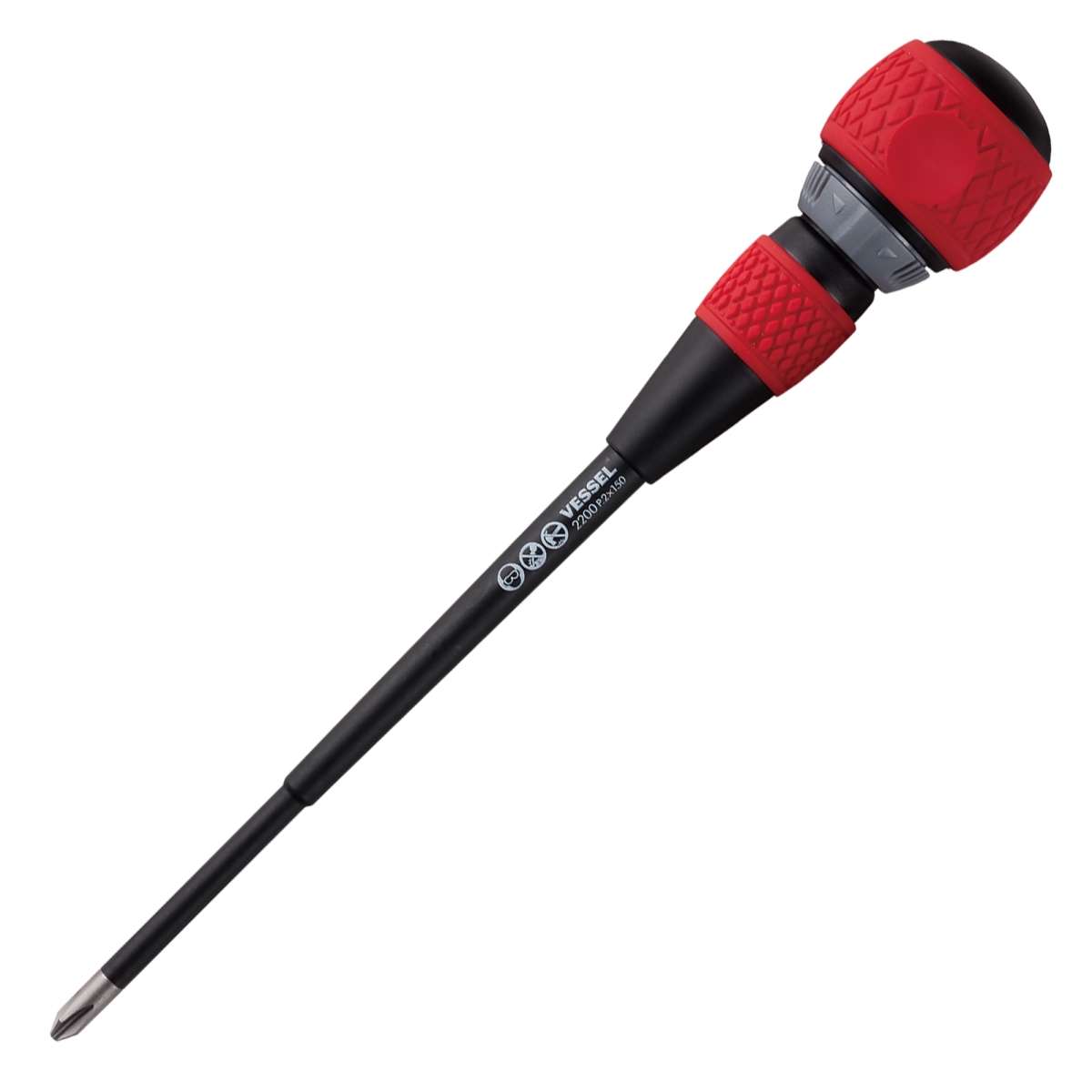 WTD VST-2200P2150 2 x 150 in. Ball Ratchet Screwdriver PH
