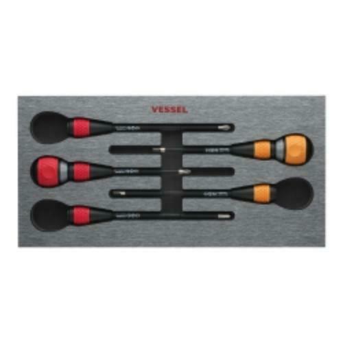 Vessel Ball Ratchet Screwdriver 5 Pc Set (22002N3EVA)