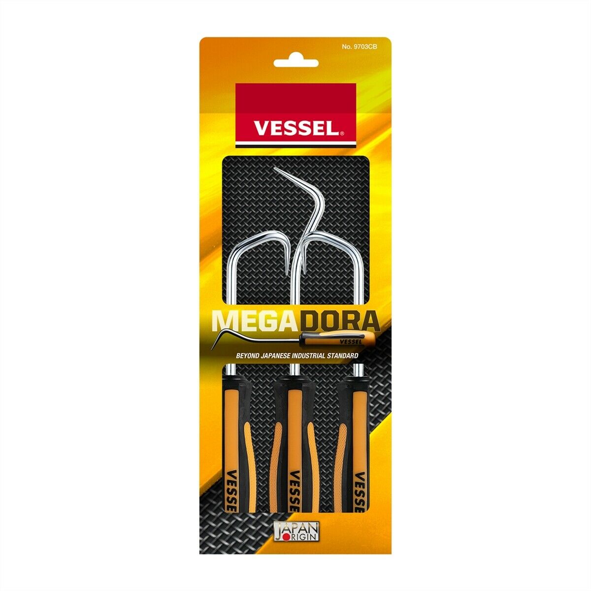 VESSEL MEGADORA Hose Remover Hook Set Easy-Grip Pullers 3-Pieces - 970HR3PB