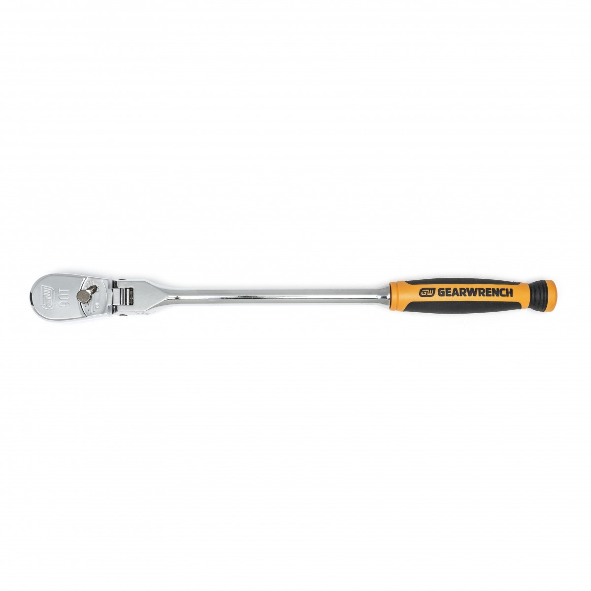 0.37 in. Drive 90 Tooth Dual Material Flex Head Teardrop Ratchet 13 in.