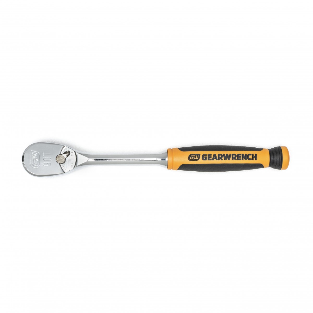 0.37 in. Drive 90 Tooth Dual Material Teardrop Ratchet 9 in.
