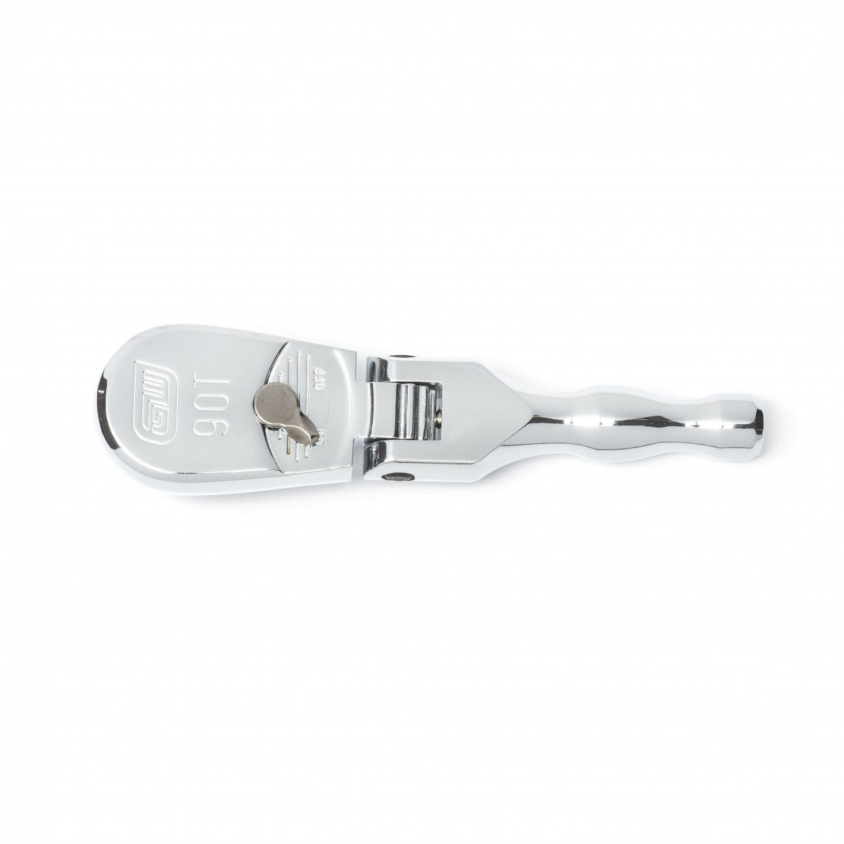 0.37 in. Drive 90 Tooth Stubby Flex Head Teardrop Ratchet 5 in.
