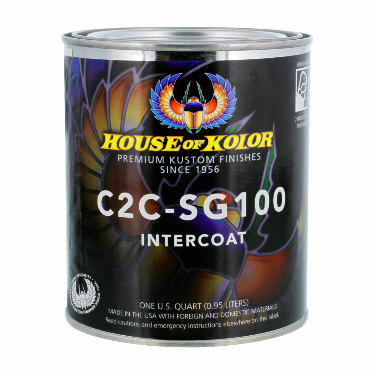 Picture of WTD HOK-C2C-SG100-G0 1 qt. House of Kolor Intercoat Klear Midcoat Clearcoat Low VOC