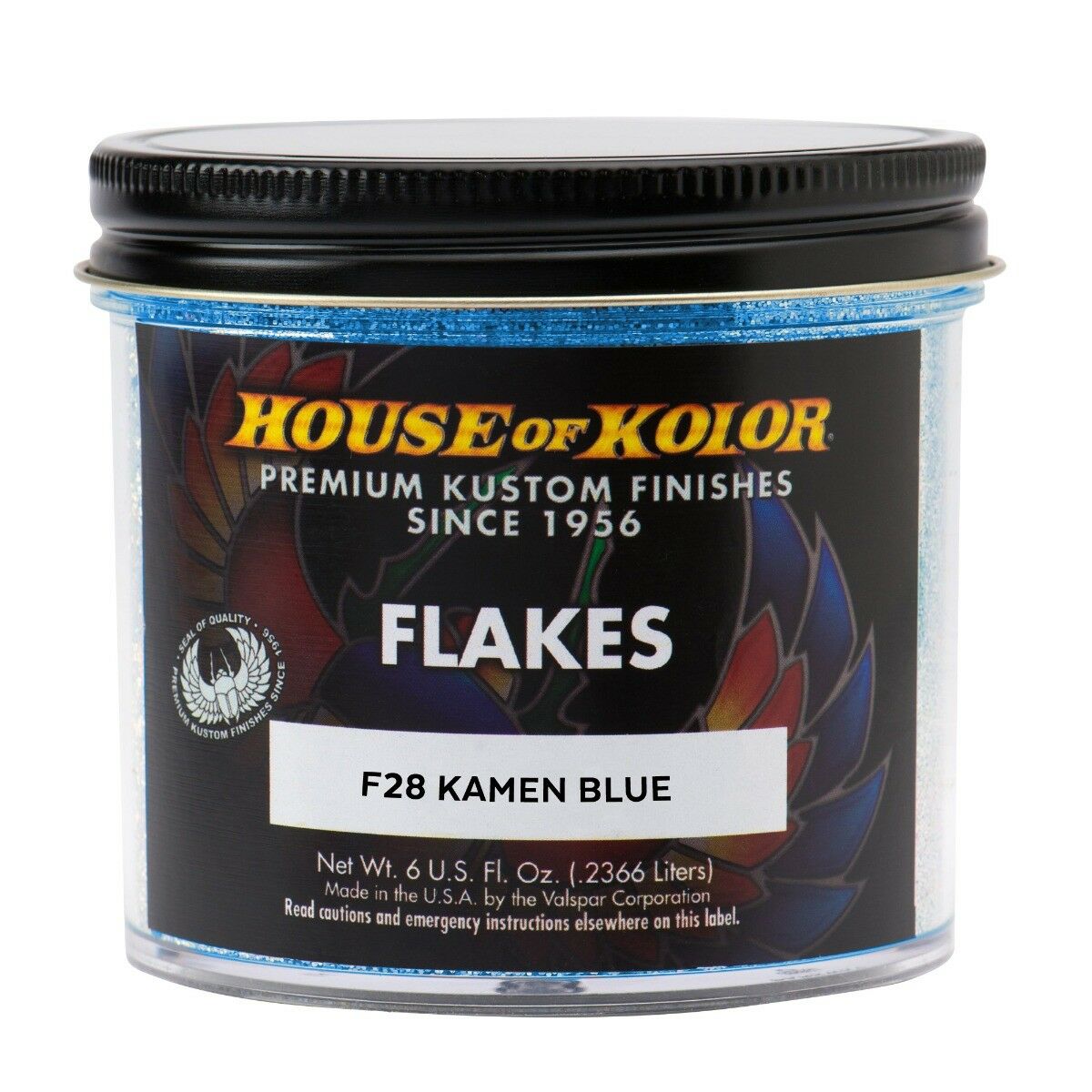 WTD HOK-F28-C01 6 oz Kamen Blue Dry Flake Custom Paint Sparkle Effect