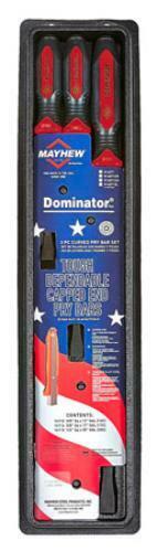 Red Dominator Curved Pry Bar - 3 Piece