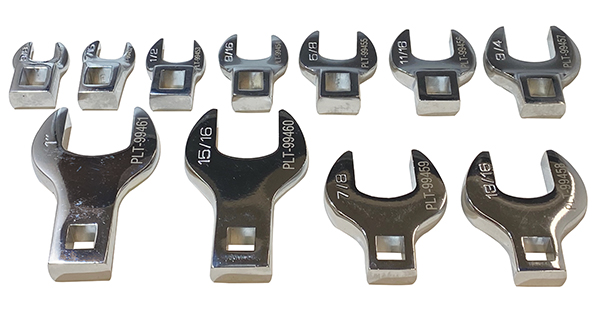 0.37 in. Drive Sae Crowfoot Wrench Set - 11 Piece