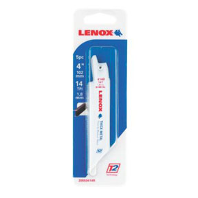 Picture of Lenox Tools LEN-414R 14 TPI Metal Cutting Reciprocating Saw Blades - 4 x 0.275 x 0.075 in.