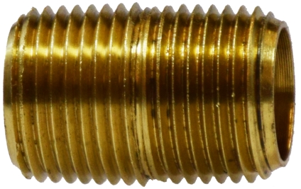 28132 0.25 x Close Yellow Brass Nipple -  Midland Industries
