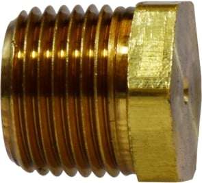 28203S 0.37 in. Brass Solid Hex Head Plug