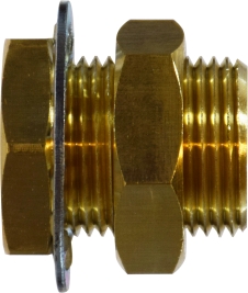 Brass Bulkhead Fitting - 0.25 FIP x 1.5 Long - Durable Connector
