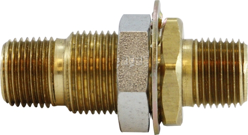28313 0.5 MIP x 0.5 MIP Steel Bulkhead Coupling