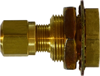 28322 0.37 x 0.87-20 x 0.37 Brass Bulkhead Fitting