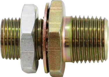 28325 0.5 x 0.75-16 x 0.25 Steel Bulkhead Fitting