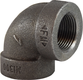 69112 4 in. 300 PSI Black 90 deg Malleable Elbow
