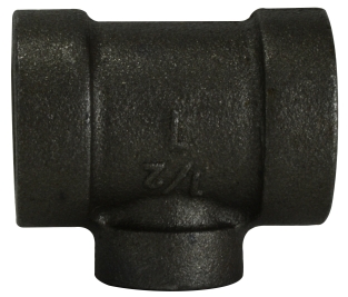 69351 3 x 2 in. Black 300 PSI Malleable Reducing Tee