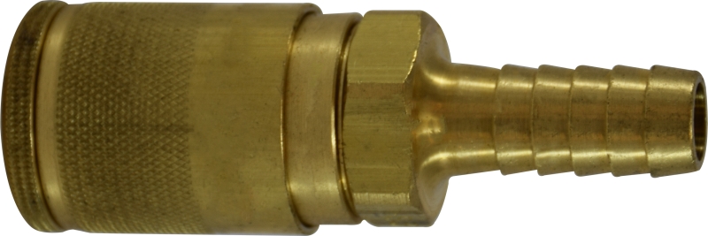 28536 0.37 Body x 0.25 in. Barb Auto Brass Coupler