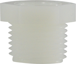 28663W 0.5 x 0.12 in. White Nylon Hex Bushing