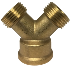 30140 0.75 in. Cast Brass Garden Hose Y Connector