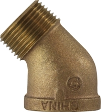 44205DLF 1 in.  Red Brass 45 deg Street Elbow