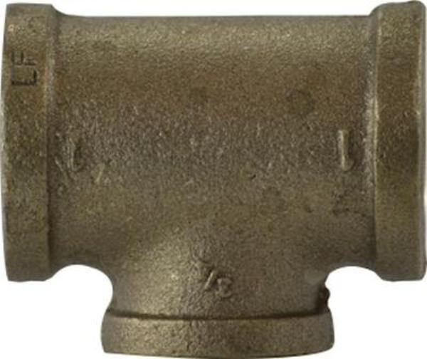 44377LF 1.5 x 1.25 x 1.25 in.  Brass Reducing Tee