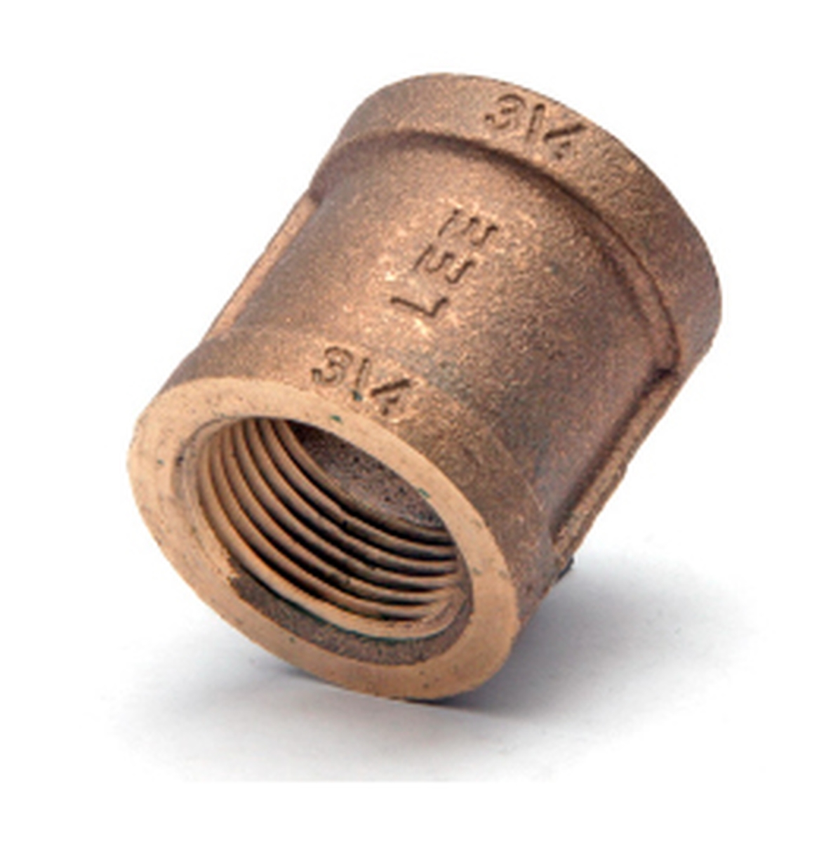 44458DLF 2 x 0.5  Red Brass Reducing Coupling
