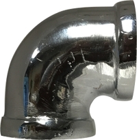45100 0.12 in. 90 deg Red Brass Chrome Plated Elbow