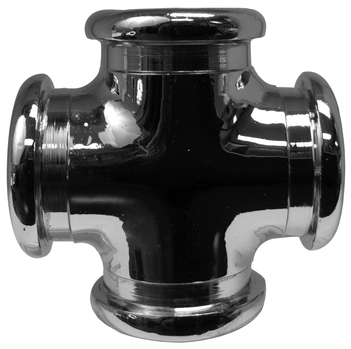0.5 in. Red Brass Chrome Cross
