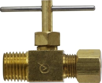 46002LF 0.25 x 0.12 in. Comp x M Lead Feee Needle Valve