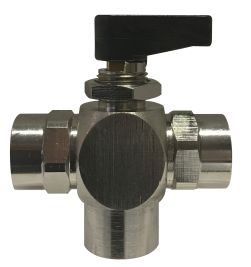 466900 0.12 FIP Three Way Open Center Panel Mounted N-P Ball Valve