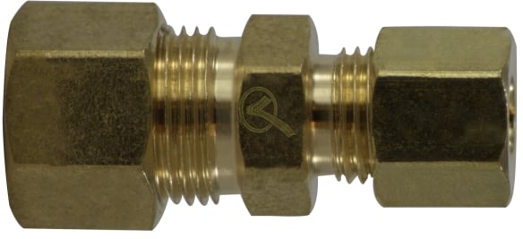 Reducing Compression Union - Red - 0.25 x 0.12 in - Durable Brass