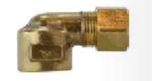 18258LF 0.37 x 0.25 in. Compression x FIP  Elbow