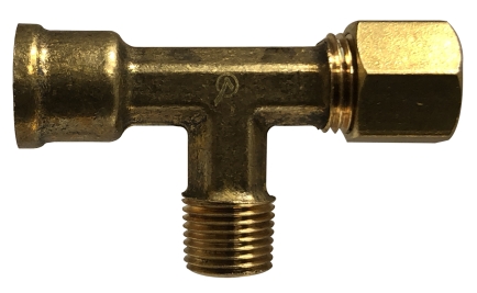 18307LF 0.25 x 0.12 x 0.12 in.  Compression x FIP x MIP Tee