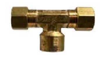 18322LF 0.37 x 0.25 in.  Female Branch Tee
