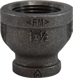 65427 2.5 x 0.5 Malleable Reducing Coupling, Black