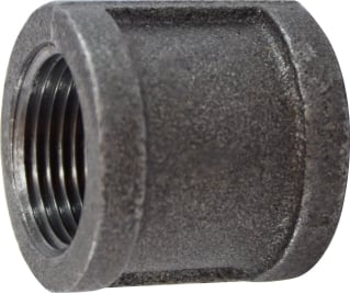65577 1.5 Right & Left Malleable Coupling, Black