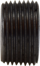 65637 1.5 Square Socket Countersunk Malleable Plug, Black