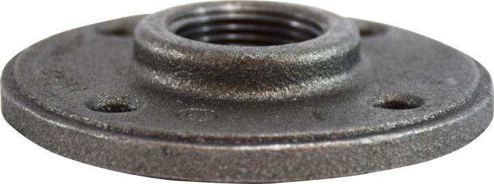 65691 0.25 Malleable Floor Flange, Black