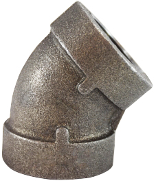 68189 2.5 300 PD Galvanized Malleable 45 deg Elbow