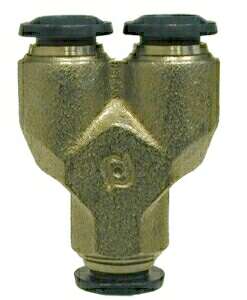 20553N 0.25 in. Push-in Nickel Plated Y Adapter
