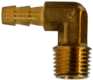 32047LF 0.37 x 0.5 in. Hose Barb x MIP  Elbow