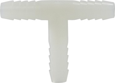 33417W 0.15 Nylon Single Barb Tee, White