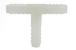 33438WB 1 Nylon Hose Barb Tee, White