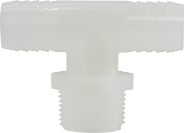 33455W 0.5 x 0.5 x 0.5 MIP Nylon Hose Tee, White