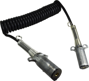 39742 12 ft. 4 AWG Single Pole Coiled Electric Cable Assembly with 12 in. Lead at 2 Ends